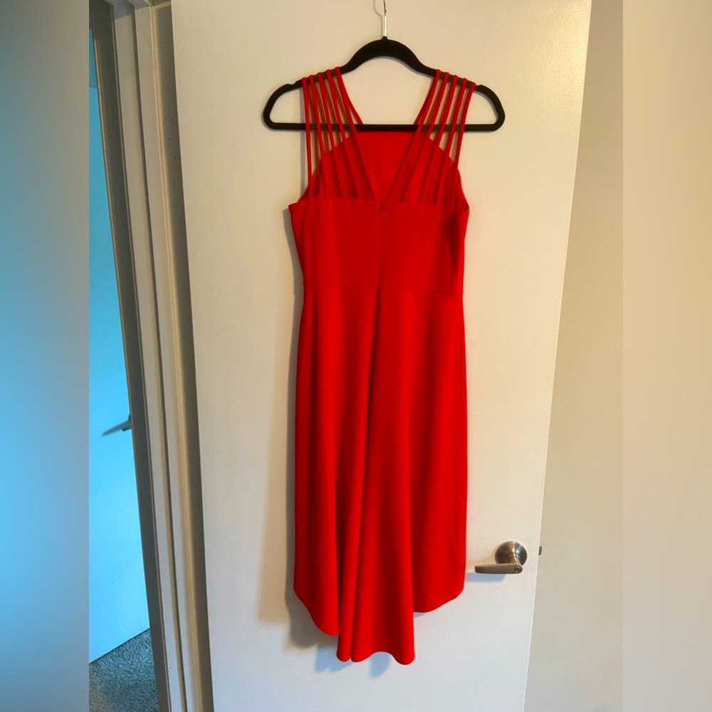 Halston Heritage/ High-Low Crep Dress/ Size 4/ in Coral